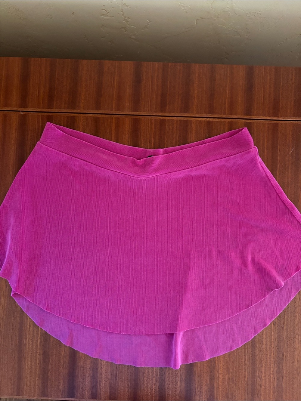 Sz S Bullet Pointe Fuschia Pink Curved Hem Ballet Skirt - Women